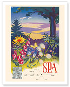 Spa, Belgium - Belgian National Railways - c. 1946 - Giclée Art Prints & Posters