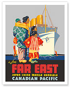 To The Far East - Japan, China, Manila, Honolulu - Canadian Pacific - c. 1934 - Fine Art Prints & Posters