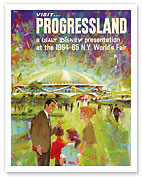 Visit Walt Disney's Progressland - 1964 New York World's Fair - c. 1960's - Fine Art Prints & Posters