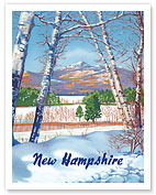 New Hampshire - View of White Mountain - c. 1950's - Fine Art Prints & Posters