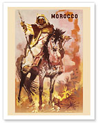Morocco - Tabourida “The Game of Powder” - Moroccan Horse Riding Festival - c. 1964 - Fine Art Prints & Posters
