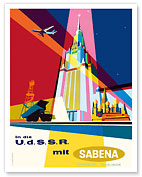 In the U.S.S.R (Soviet Union) - Sabena Belgian World Airlines - Giclée Art Prints & Posters