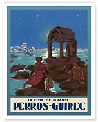 Perros-Guirec, France - Pink Granite Coast (Côte de Granit Rose) - c. 1930's - Fine Art Prints & Posters