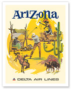 Arizona - Delta Air Lines - c. 1974 - Fine Art Prints & Posters