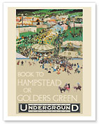 To Hampstead or Golders Green, England - London Underground (The Tube) - c. 1914 - Fine Art Prints & Posters