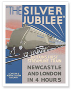 Silver Jubilee - Britian's First Streamline Train - London & North Eastern Railway - c. 1935 - Fine Art Prints & Posters