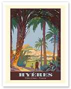 Hyères - Côte d'Azur, France - Paris Lyon Mediteranée (PLM) - c. 1931 - Giclée Art Prints & Posters