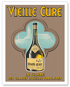 Vieille Cure - Glory of Great French Liquor (La Gloire Des Grandes Liqueurs Françaises) - c. 1930's - Fine Art Prints & Posters