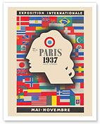 1937 International Exhibition - Paris, France - Arts and Techniques - Fine Art Prints & Posters