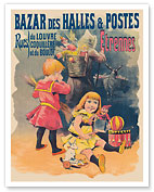 Children’s Toy Stores - Bazar des Halles & Postes - c. 1899 - Giclée Art Prints & Posters