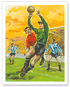 The Goalkeeper (Goalie) - Spanish Soccer Football - c. 1963 - Fine Art Prints & Posters