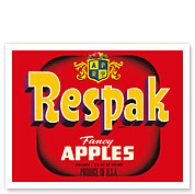 Fancy Apples - Respak Brand - c. 1950's - Fine Art Prints & Posters