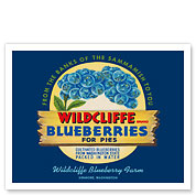 Wildcliffe Blueberries - Kenmore, Washington - c. 1950's - Fine Art Prints & Posters