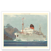 SS Colombia (Colombie) - Compagnie Générale Transatlantique - c. 1930's - Fine Art Prints & Posters