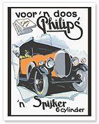 Voor ’n Doos Philips Cigarettes - Spyker 6 Cylinder Sports Car - c. 1920 - Giclée Art Prints & Posters