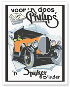 Voor ’n Doos Philips Cigarettes - Spyker 6 Cylinder Sports Car - c. 1920 - Fine Art Prints & Posters