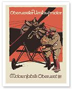 Oberursel - German Aircraft Motor - Oberursel Engine Factory - c. 1914 - Fine Art Prints & Posters