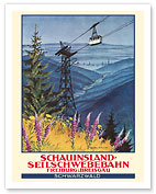 Gondola Lift from Freiburg im Breisgau to Schauinsland - Germany - c. 1900's - Fine Art Prints & Posters