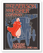 The Emerson and Fisher Company - Horse Drawn Carriage Builders - c. 1896 - Giclée Art Prints & Posters