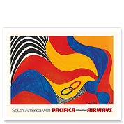 South America with Flying Colors - Pacifica International Airways - c. 1973 - Fine Art Prints & Posters