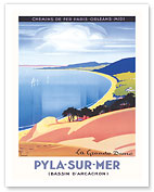 Pyla-sur-Mer, France - Arcachon Bay - Grand Dune of Pilat - c. 1935 - Fine Art Prints & Posters