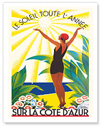 On the Azure Coast France (Sur la Côte d’Azur) - Sunshine all Year - c. 1931 - Fine Art Prints & Posters