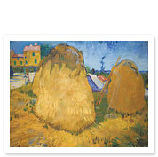 Haystacks in Provence, France (Heuschober in der Provence) - c. 1888 - Fine Art Prints & Posters