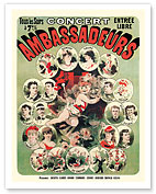 Concert Ambassadors - c. 1881 - Giclée Art Prints & Posters