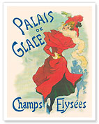 The Ice Palace (Palais de Glace) - Ice Skating Champs Elysées, Paris France - c. 1893 - Giclée Art Prints & Posters
