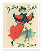 The Ice Palace (Palais de Glace) - Ice Skating on the Champs Elysées, Paris France - c. 1895 - Giclée Art Prints & Posters
