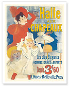 The Hall of Hats (La Halle aux Chapeaux) Store - Paris, France - c. 1892 - Fine Art Prints & Posters