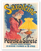 Saxoléine Lamp Oil - Yellow Lampshade - France - c. 1891 - Fine Art Prints & Posters