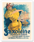 Saxoléine Lamp Oil - White Lampshade - France - c. 1895 - Fine Art Prints & Posters