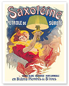 Saxoléine Lamp Oil - Green Lampshade - France - c. 1900 - Fine Art Prints & Posters