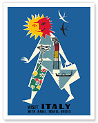 Visit Italy with Nagel Travel Guides - c. 1955 - Fine Art Prints & Posters