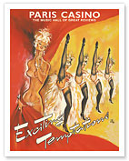Paris Casino France - Exciting Temptations - Can-Can Dancers - c. 1960's - Fine Art Prints & Posters