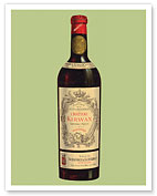 Bordeaux, France - Ch&acircteau Kirwan Wine Bottle - c. 1900 - Giclée Art Prints & Posters
