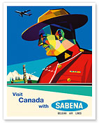 Visit Canada - Sabena Belgian World Airlines - c. 1958 - Giclée Art Prints & Posters