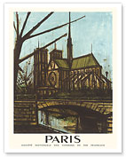 Paris, France - Notre Dame - SNCF (French National Railway Company) - c. 1963 - Fine Art Prints & Posters