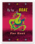 BOAC - Far East - Chinese Dragon - c. 1955 - Fine Art Prints & Posters