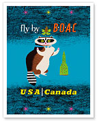 BOAC - USA Canada - c. 1950 - Fine Art Prints & Posters