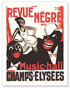 Joesphine Baker - La Revue Nègre - At the Music Hall Champs-Élysées Paris France - c. 1925 - Fine Art Prints & Posters