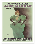 Jane Marnac at the Apollo Theatre - Parisian Singer & Actress - c. 1930 - Fine Art Prints & Posters
