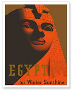 Egypt for Winter Sunshine - Great Sphinx - c. 1937 - Fine Art Prints & Posters