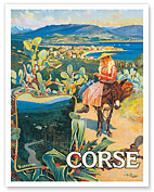 Corsica (Corse) France - Paris-Lyon-Mediterrannee (PLM), French Railroad - c. 1920 - Fine Art Prints & Posters
