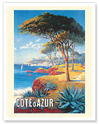 Côte D’Azur France - Cannes Nice Monaco - PLM French Railway - c. 1900 - Fine Art Prints & Posters