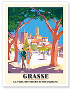 Grasse France - The City of Flowers and Perfumes - PLM French Railways - c. 1930 - Fine Art Prints & Posters