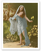 Classic Vintage French Nude Photograph - Hand-Colored Tinted Art - Fine Art Prints & Posters