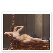 Classic Vintage Hand-Colored Nude - Exotic French Erotic Art - Fine Art Prints & Posters