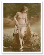 Classic Vintage French Nude - Hand-Colored Tinted Art - Fine Art Prints & Posters